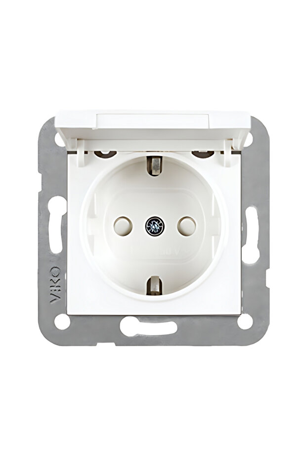 Karre Priz, Child-Proof, with Lid, Frameless, White
