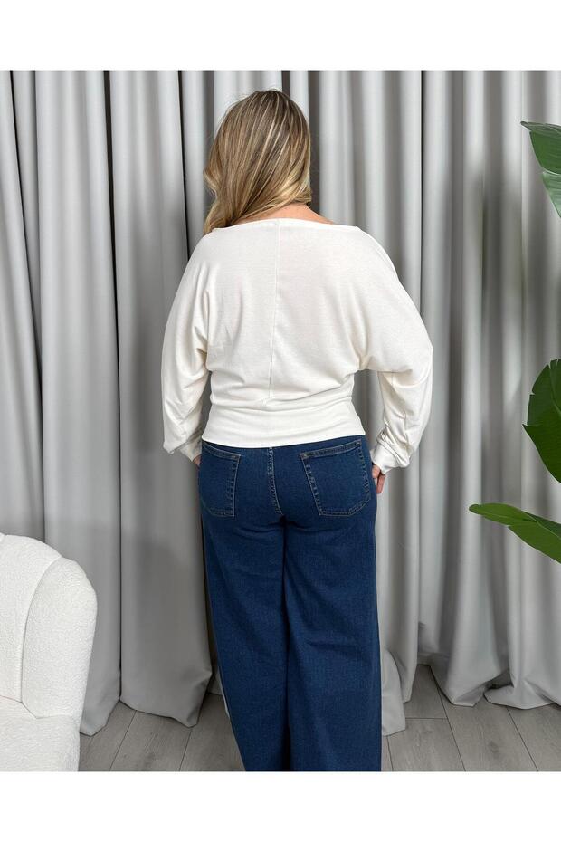 Silvia Basic Blouse Ecru - 3