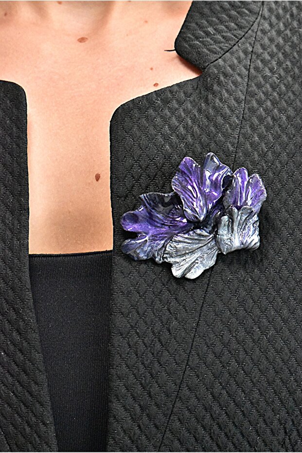 Handmade Iris brooch - 2