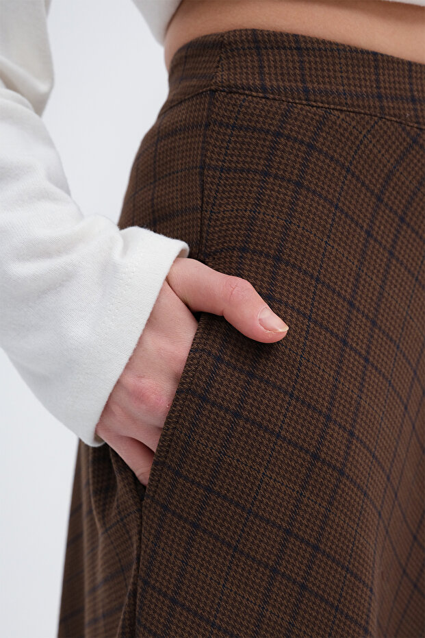 Fusta lungă în carouri E17711 - 3