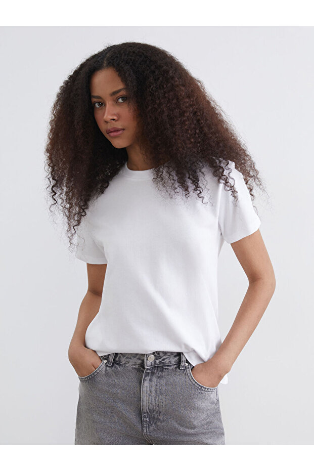 White Crew Neck Women's T-Shirt