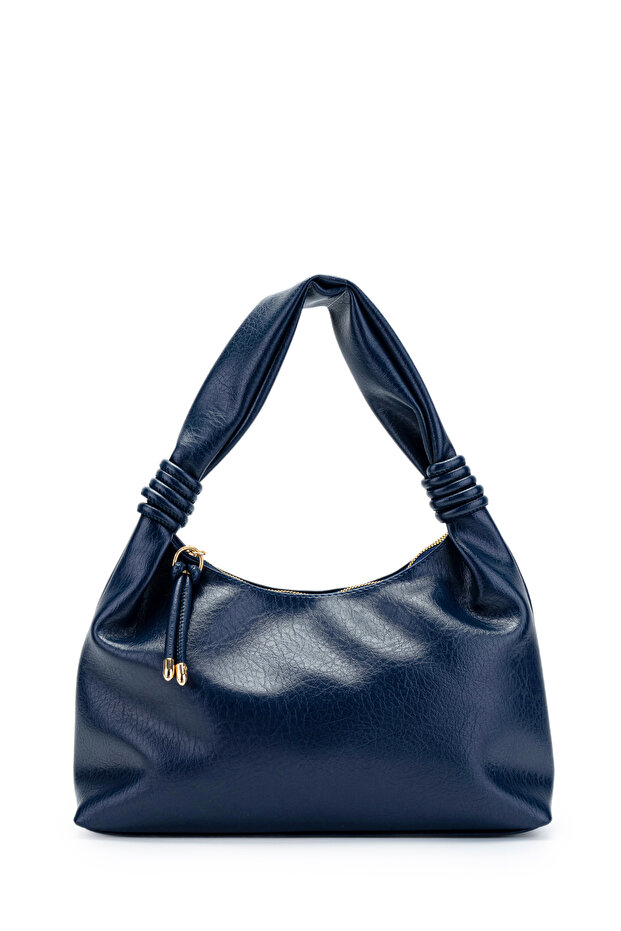 Büğüm Detailed Lady Women's Shoulder Bag Navy Blue