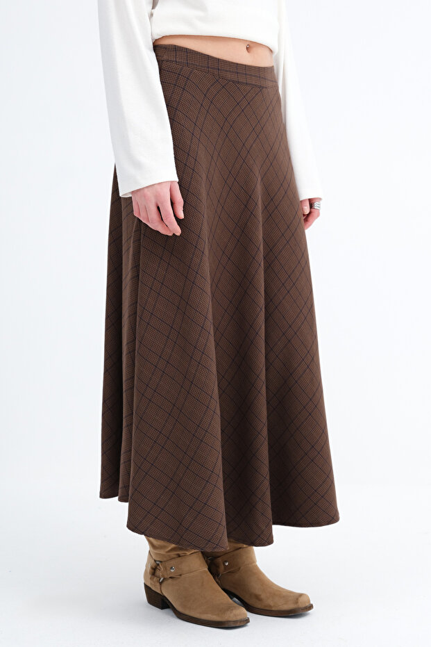 Fusta lungă în carouri E17711 - 5