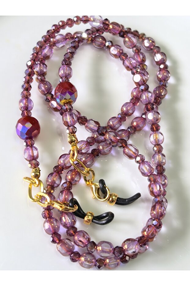 Glasses Chain – Real Crystal Stone – Thinblack ®
