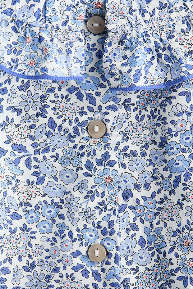 Pamuklu ve Baskılı Bluz - 2