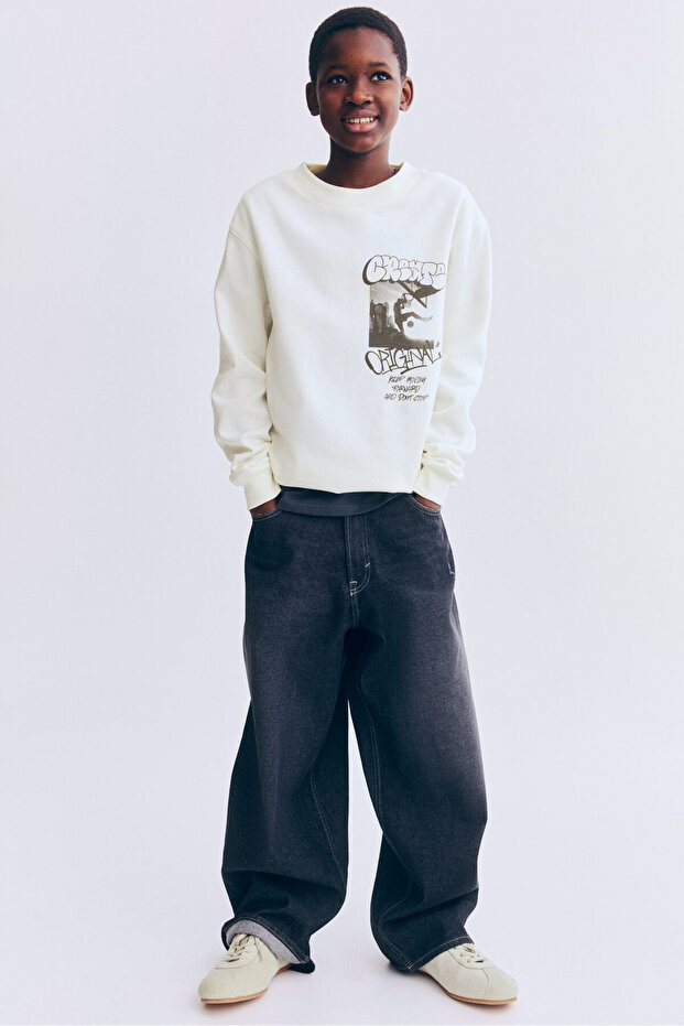 Baskı Motifli Sweatshirt - 3