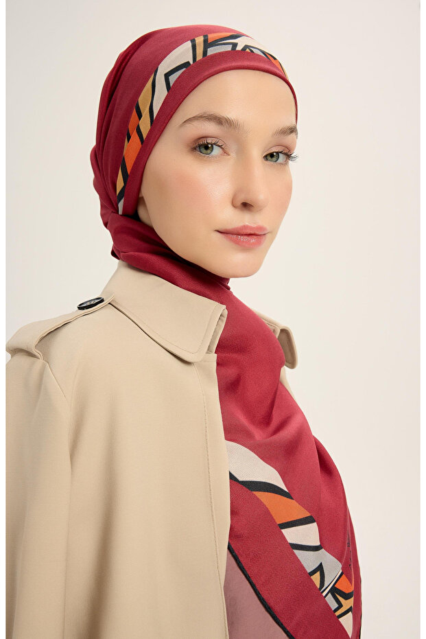 Aden Cotton Silk Shawl 70*190 cm - Fuchia