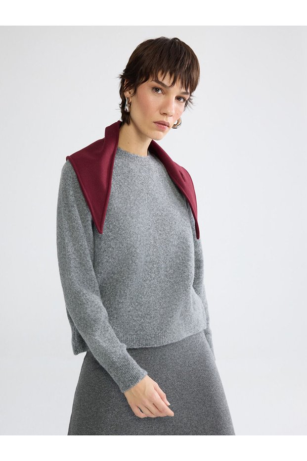 Özmarka New Season Crew Neck Women's Knitwear Sweater
