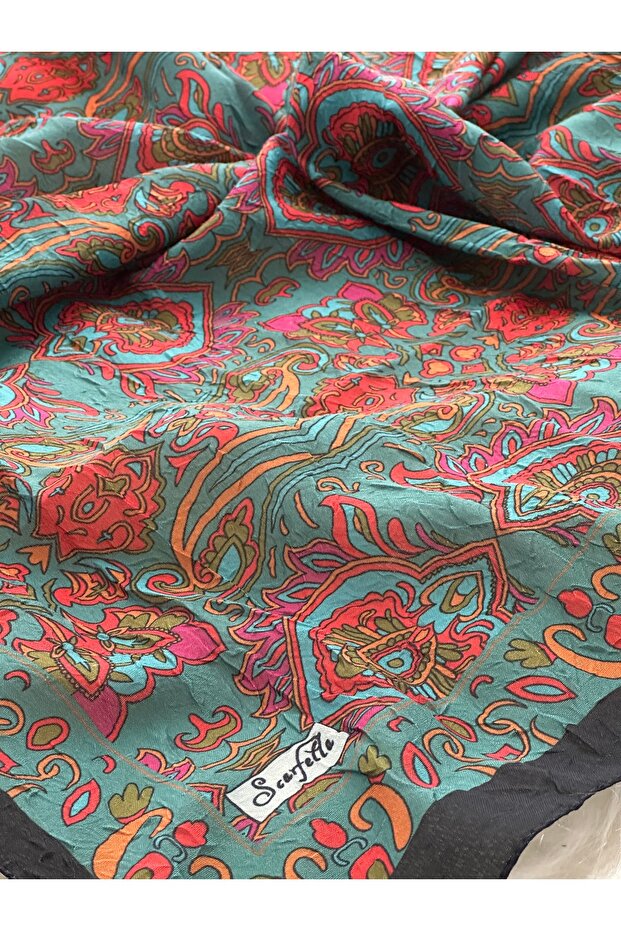 Desenli Bambu Crush Eşarp - 3