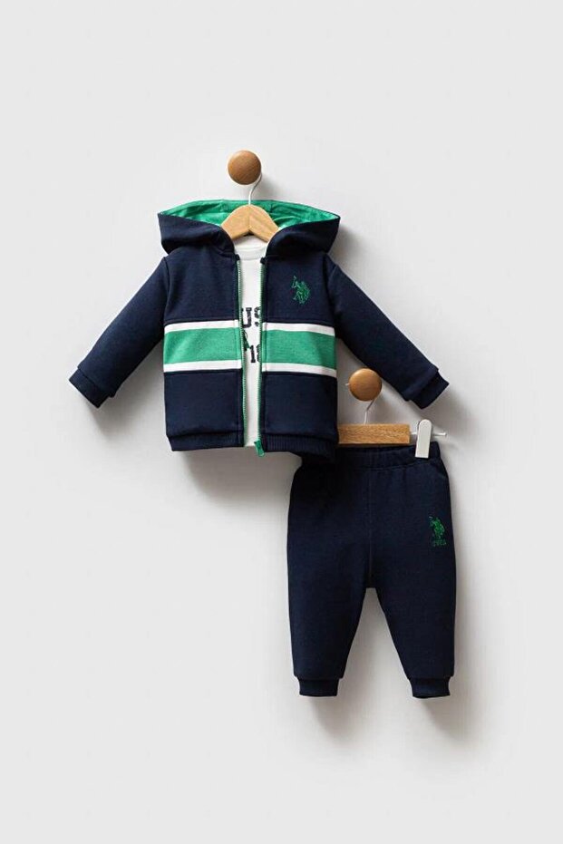 U.S. Polo Assn. Usb2553 Baby Boy 3-Piece Set