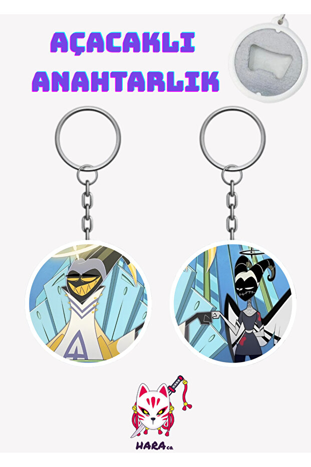 Hazbin Hotel Anime Adam and Lute Anime Keychain Opener Set (2-Piece)