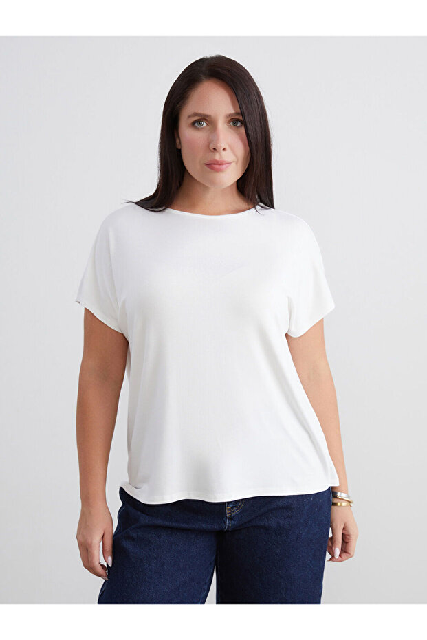 Plus Size Crew Neck Oversize Women's T-Shirt