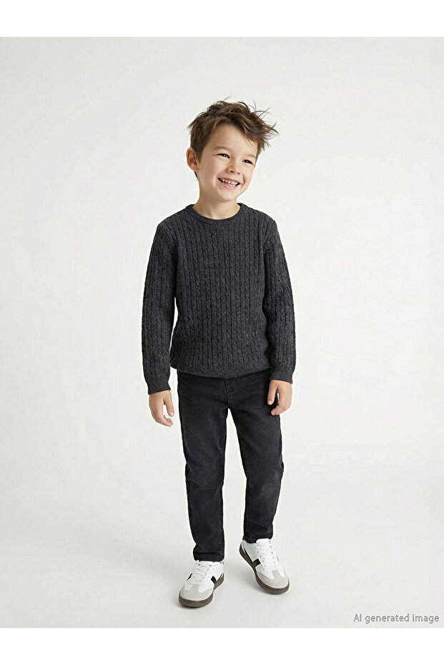 Crew Neck Boy Knitwear Sweater
