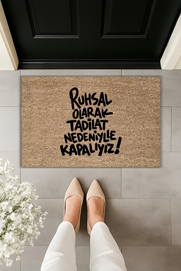 Modern Digital Printing - We Are Closed Due to Spiritual Transformation - Doormat