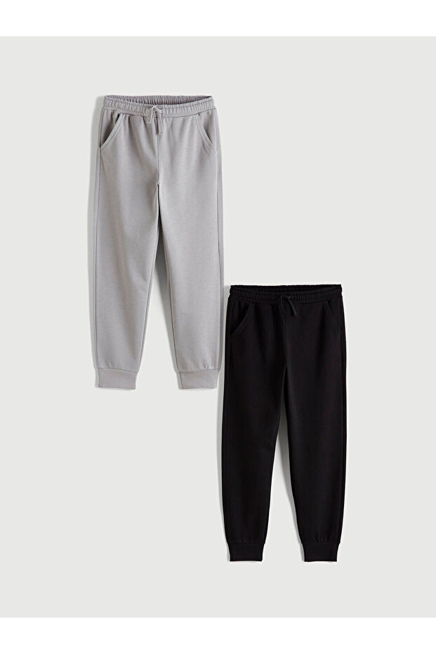 Lcw Kids Black Elastic Waist Boys Jogger Sweatpants 2 Pack