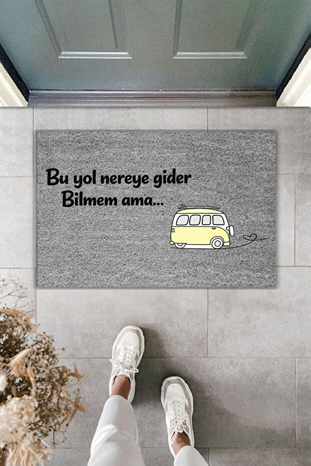 Modern Digital Printing - I Don'T Know Where This Road Leads but - Doormat