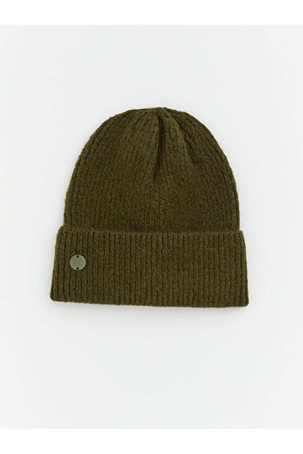 Mg Trend'En Khaki Basic Women's Knitwear Beanie