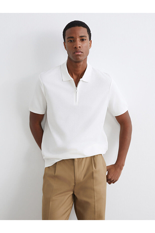 Xside Polo Neck Combed Cotton Men's T-Shirt