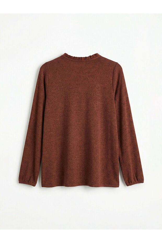 طاقم الرقبة منقوشة بلوزة - 6