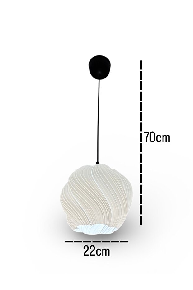 Avize Modern Bohem Avize Krema Desenli Sarkıt Avize - 2