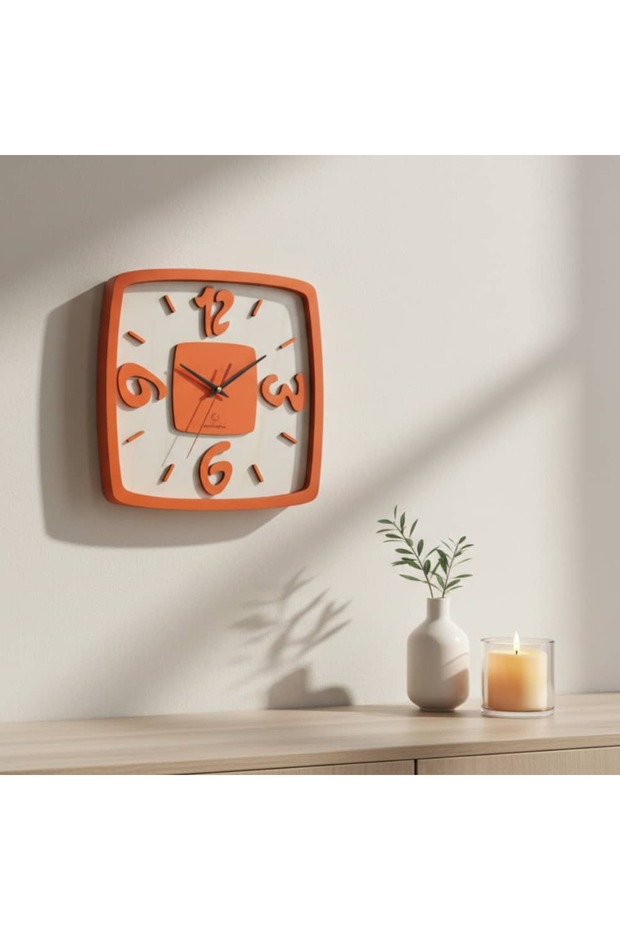 SOFT SQUARE CLOCK AHŞAP DUVAR SAATİ - 4