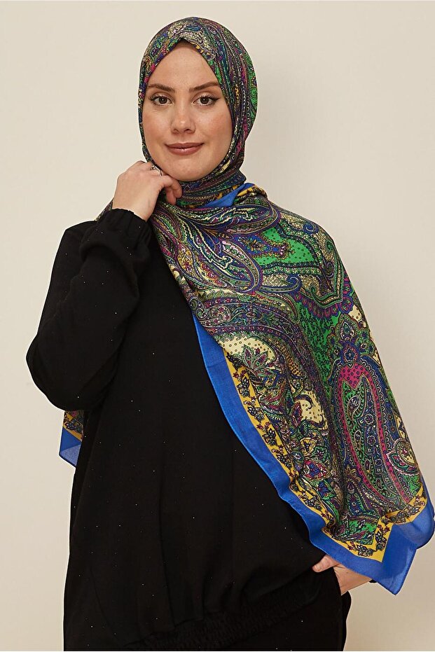 شال قطن فيسكوز منقوش 8546