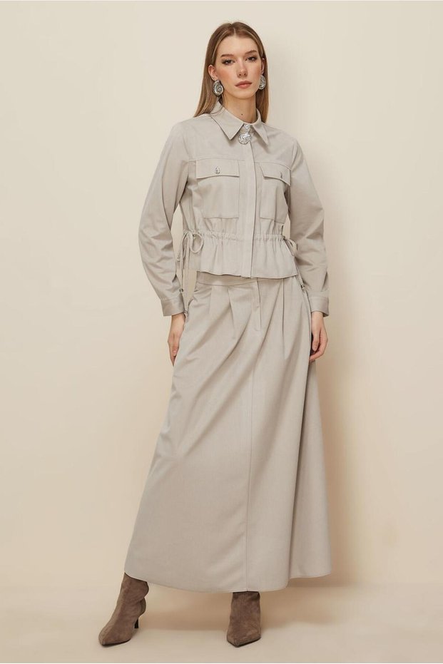 Velvet Suit with Skirt 46237
