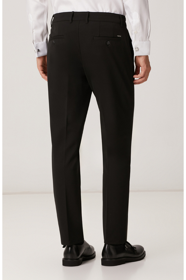 Siyah Dokuma Pantolon - 3