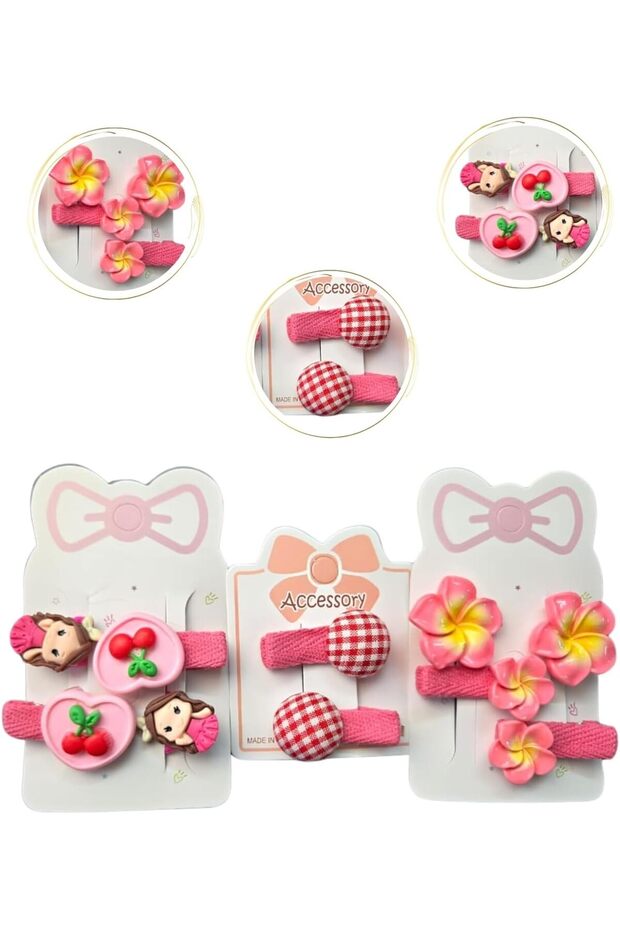 Cherry Girl Flower Hair Clips & Band Combo Pack