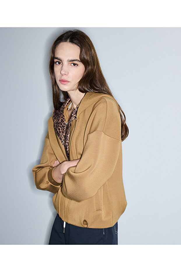 Fular efektli sweatshirt - 5