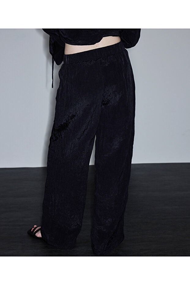 Kırışık efektli pantolon - 6