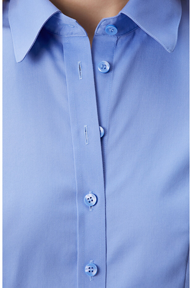 Non-Iron Mavi Gömlek - 6