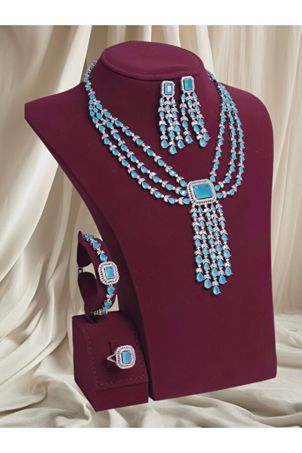 طقم زركون اكسسوار ماكس بدقة الألماس - 1