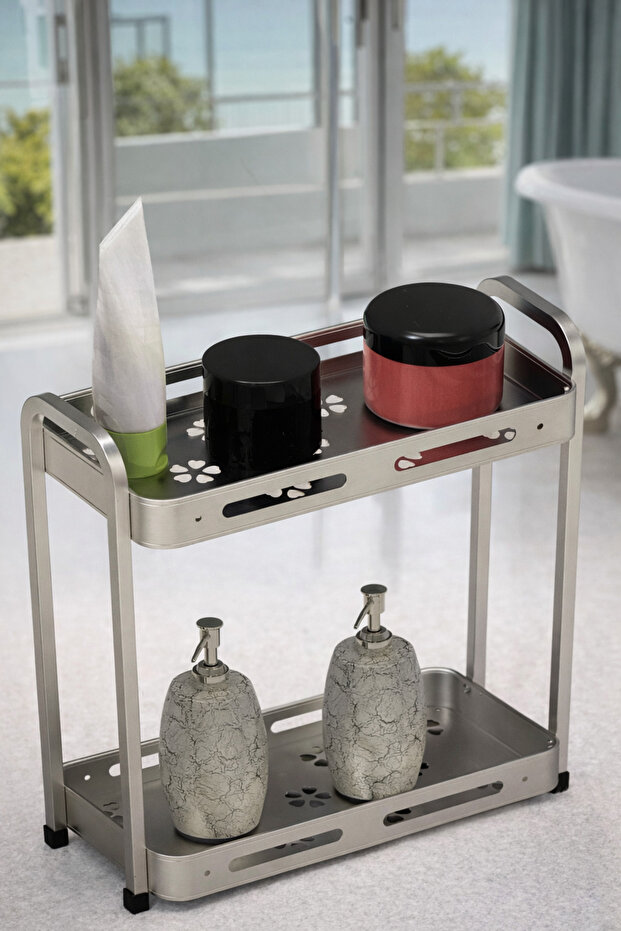 2 Tier Aluminum Shelf Organizer Shn-2105