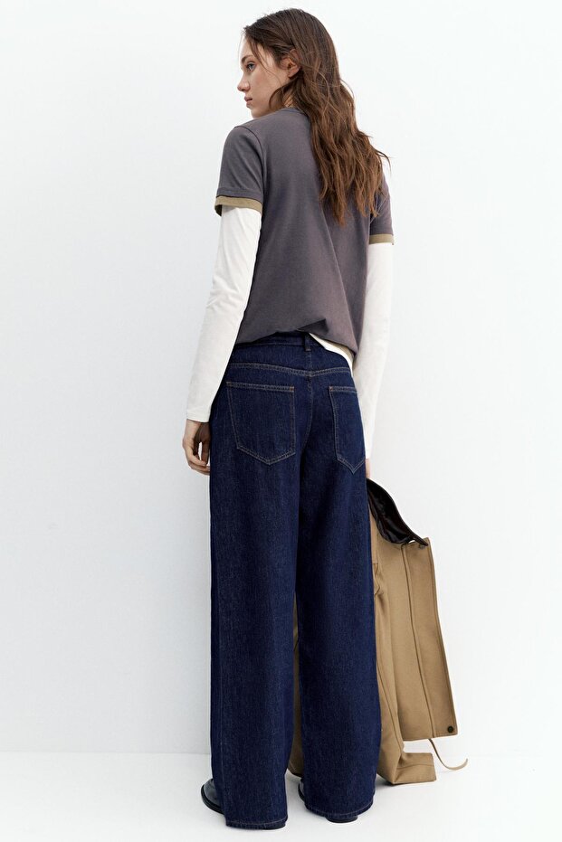 Düşük bel barrel jean - 2