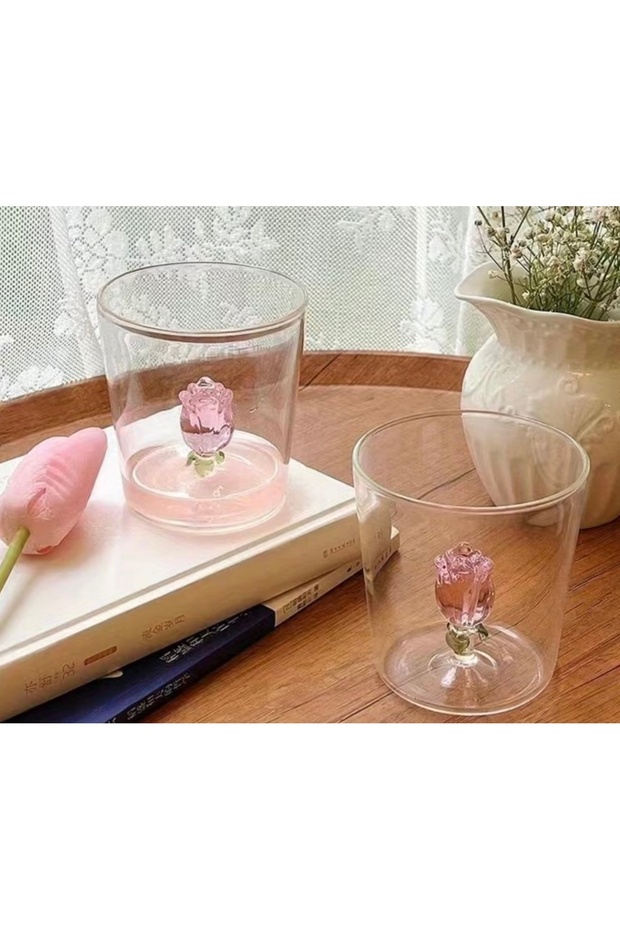 كوبان للتقديم مزينة بنقش الورد - 2