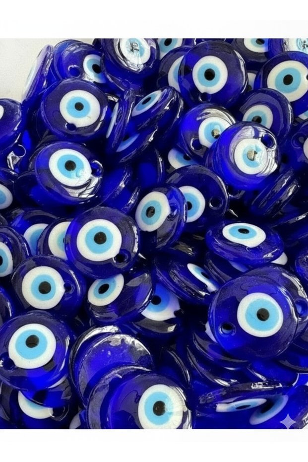 3 cm Small Size Glass Evil Eye Bead Set (Pack of 10)
