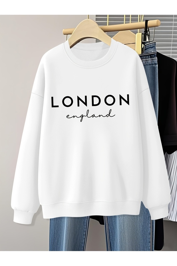 Women's Printed Crew Neck Comfortable Fit Women's Sweatshirt