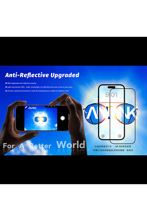 iPhone 17 2.5D Anti-reflection Screen Protector, black - 2