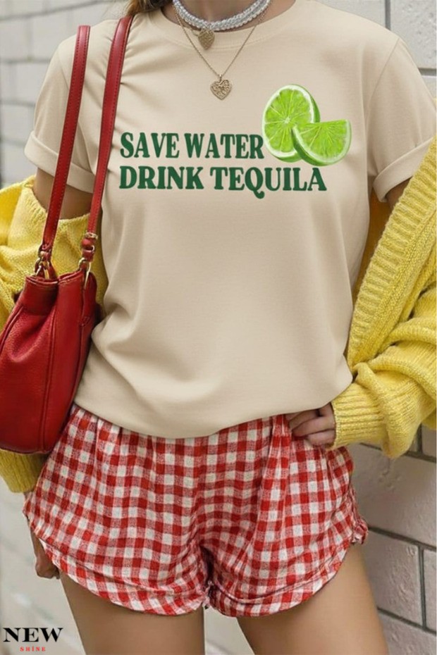 Save Water Drink Printed Unisex T-Shirt
