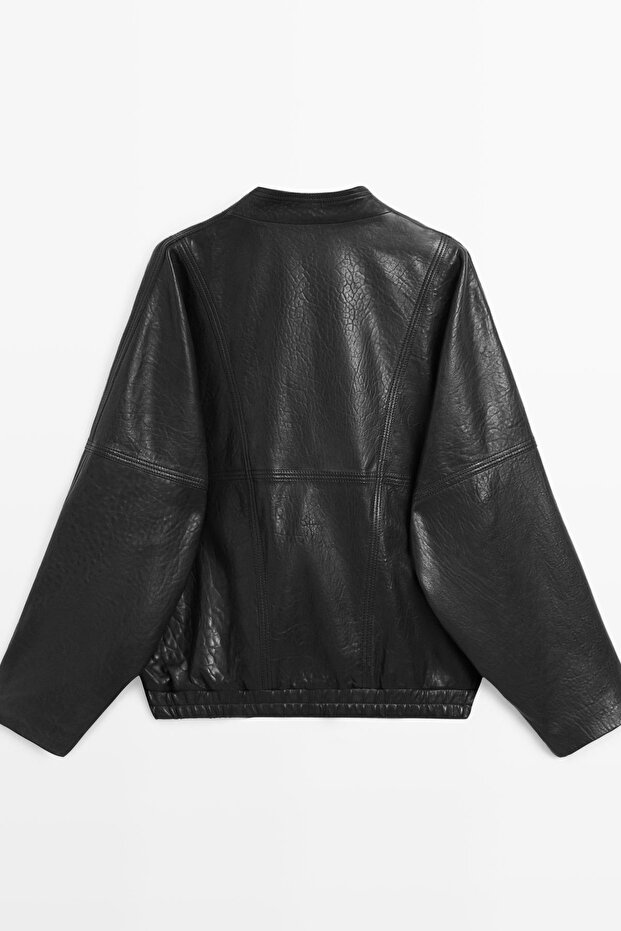 Deri bomber ceket - 8