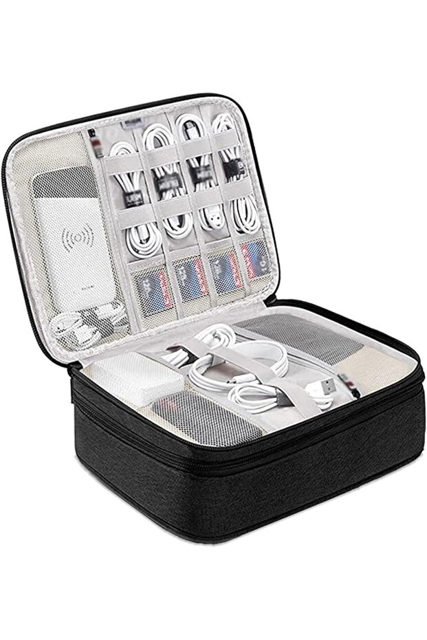 Portable Electronic Accessories Bag Organizer, Travel Cable Organizer Bag Compatible for Charger USB