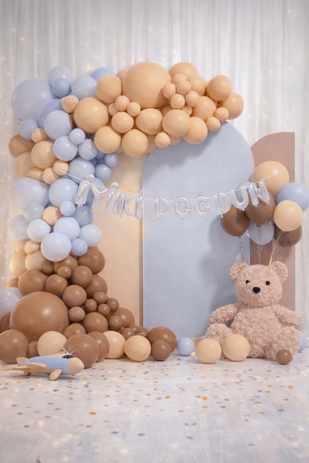 118 Piece Birthday Balloon Concept - Happy Birthday Set Eng-B1025