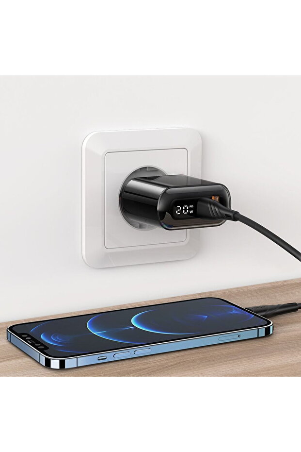 PD 20W 2xUSB + USB-C Negru - 7