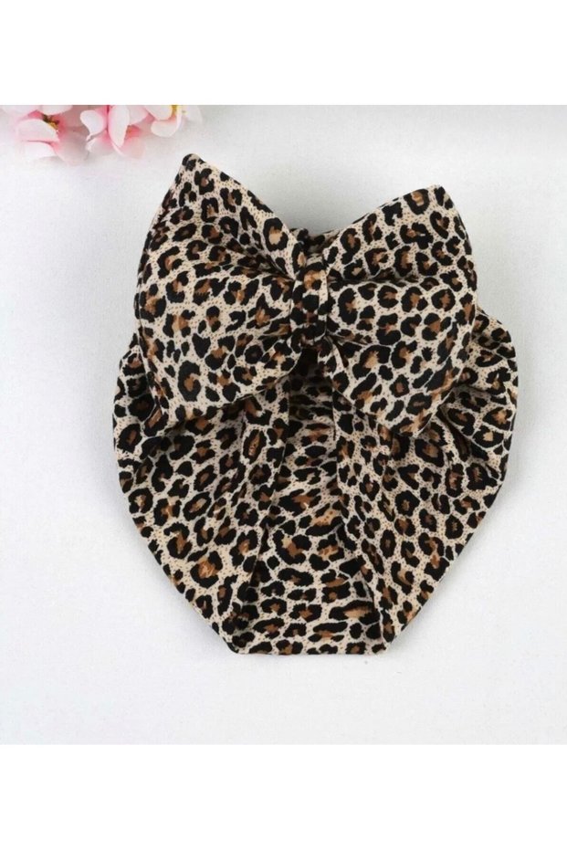 Leopard Baby Hair Bonnet