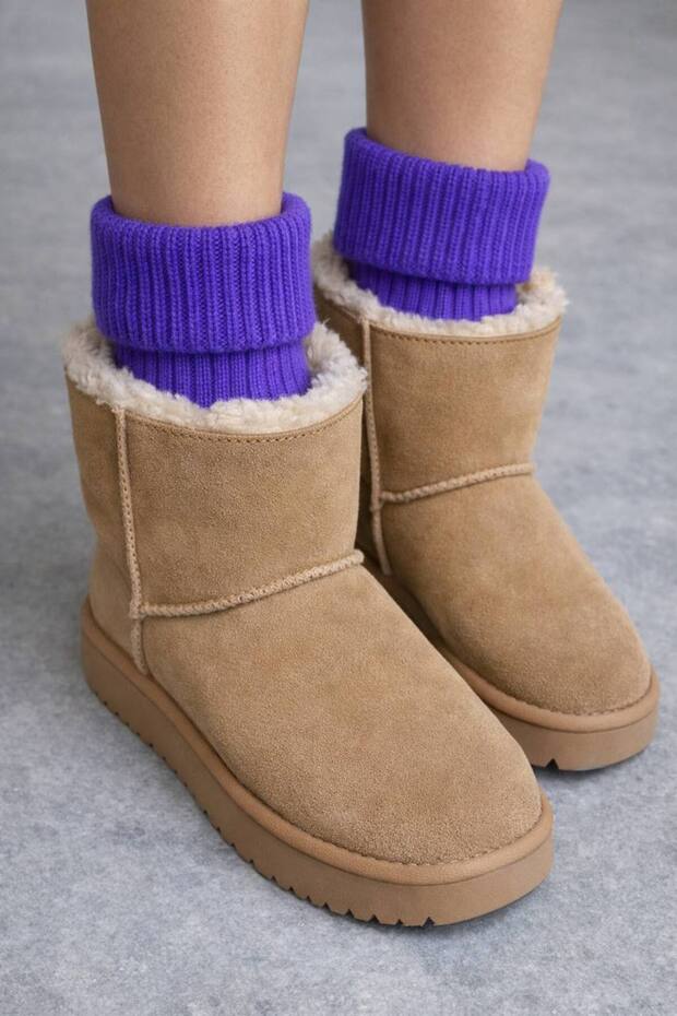 yünlü bot çorabı - 1