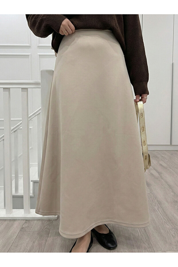 Scuba Verev Skirt-Stone