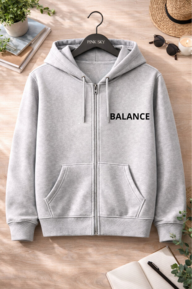 Unisex Printed Zipper Hooded Sweatshirt