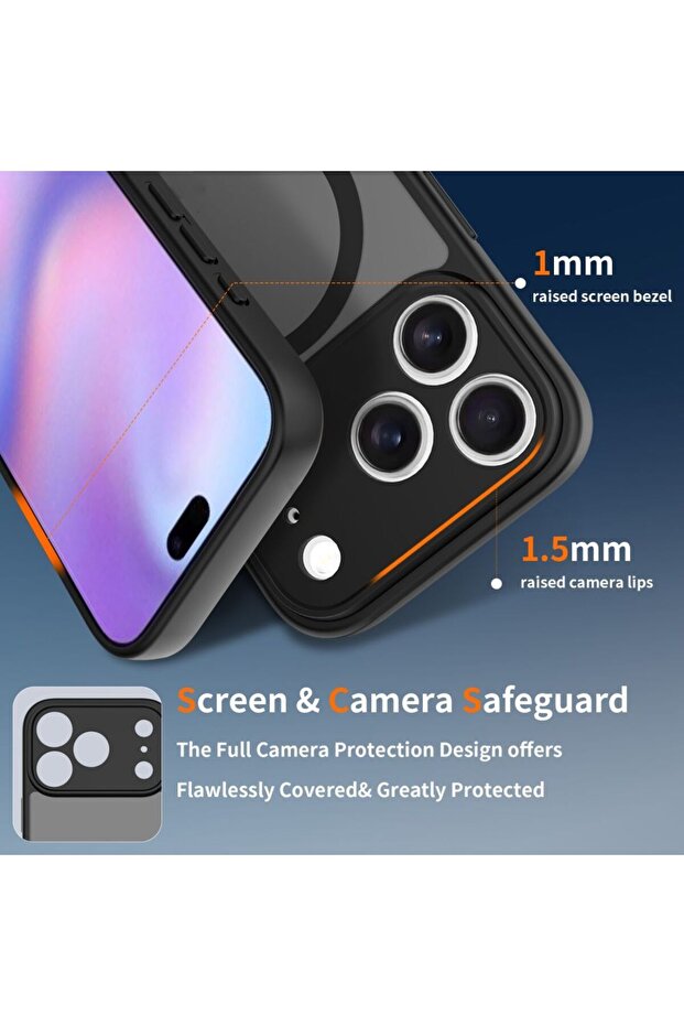 BasicMag MagSafe Case iPhone 17 Pro Max, Matte Blue - 5