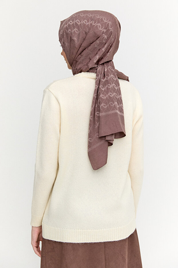 Payet İşlemeli Çiçek Nakışlı Triko Tunik - 6